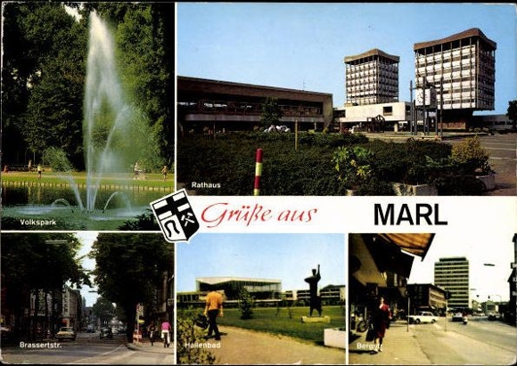 10 alte Ak Marl in Westfalen, diverse Ansichten