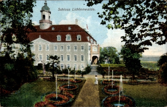 Ak Niederwiesa Sachsen, Parkanlage von Schloss Lichtenwalde