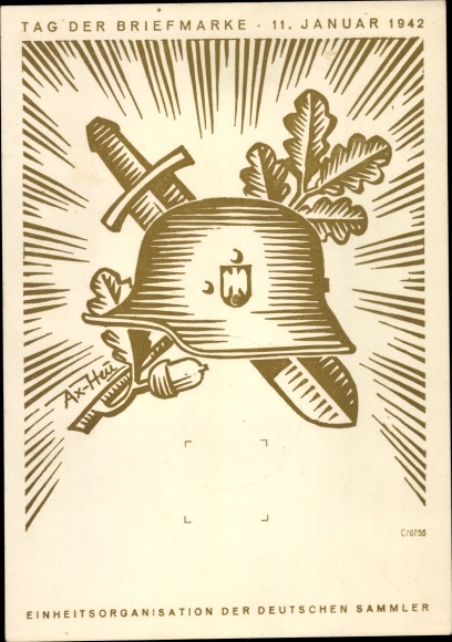 Künstler Ak Axster Heudtlaß, Tag der Briefmarke 1942, KdF