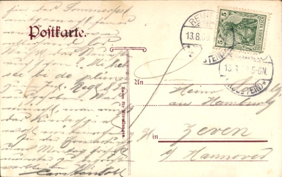 Postcard Klein Wesenberg Schleswig-Holstein, inn, parsonage, dredging of the Trave