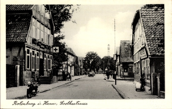Postcard Rotenburg in Hannover Rotenburg an der Wümme, Goethestraße