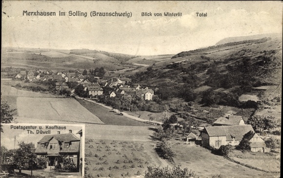 KP Merxhausen w Solling Heinade w Dolnej Saksonii, widok ogólny, dom handlowy
