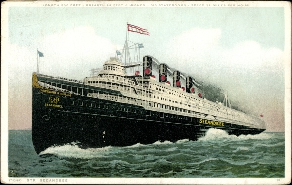 Postcard Steamer Seeandbee