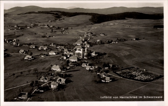 Ak Herrischwand Herrischried im Schwarzwald, Luftbildaufnahme von Herrischried, malerische Landsc