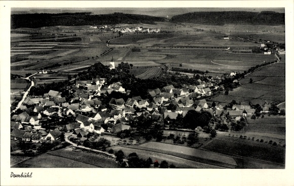 Postcard Dombühl in Middle Franconia, aerial photograph