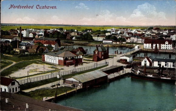 PC Nordseebad Cuxhaven, general view, port