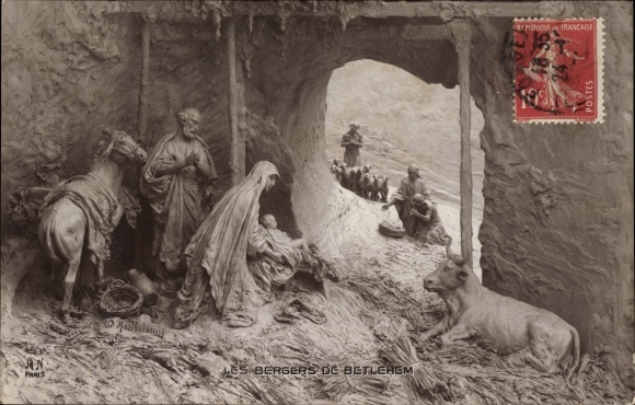 Artist PC Mastroianni, Domenico, Congratulations Christmas, Holy Family, Bethlehem