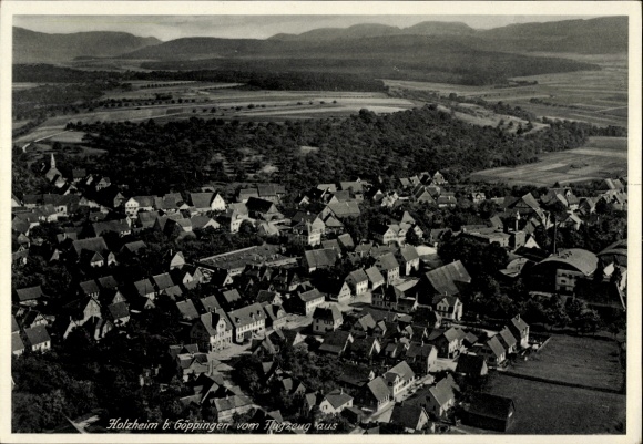 Postcard Holzheim Göppingen in Württemberg, aerial photograph