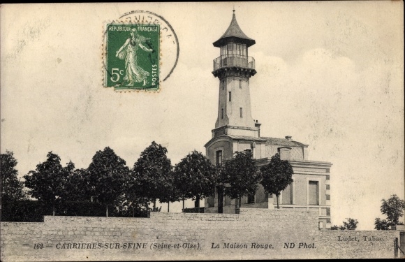 Postcard Carrieres sur Seine Yvelines, The Red House