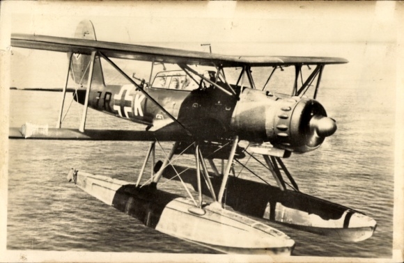 Postcard German military aircraft Arado Ar95