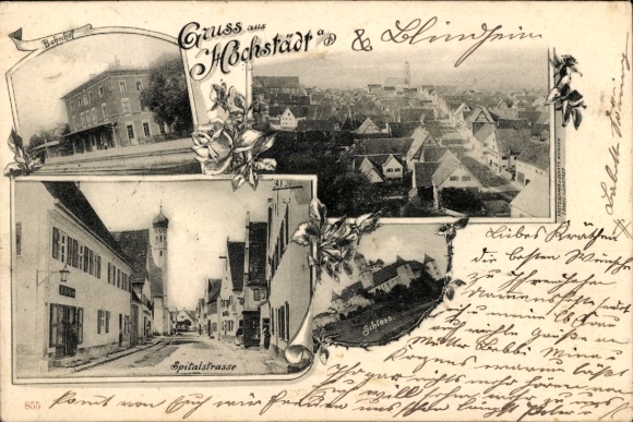Postcard Höchstädt in the Fichtelgebirge, Spitalstrasse, general view