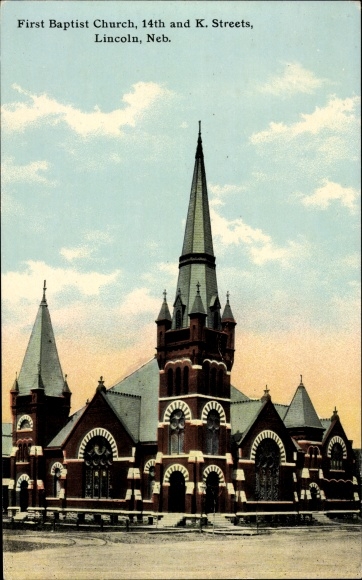 Ak Lincoln Nebraska VS, Eerste Baptistenkerk