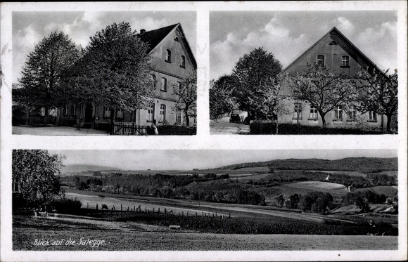 Postcard Steinbründorf Valdorf Vlotho in North Rhine-Westphalia, Restaurant Hermann Schuekmann Nachf.