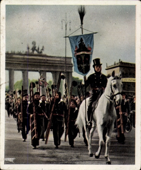 Sammelbild Die Nachkriegszeit Nr. 248, Okt. 1934 Ehrung des Handwerkes, Schornsteinfeger, Festzug