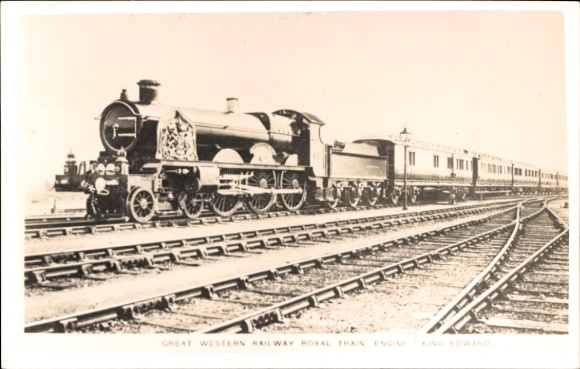 Ak Dresden Blasewitz, Dampflokomotive 'King Edward' der Great Western Railway.