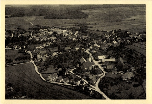 Ak Bernstadt auf der Schwäbischen Alb, Fliegeraufnahme