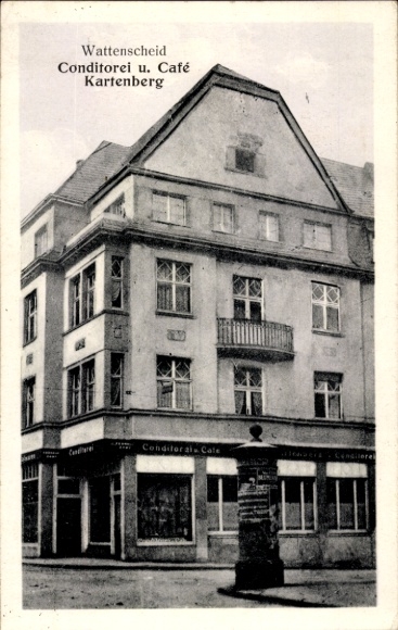 Ak Wattenscheid Bochum Ruhrgebied, zoetwaren en café Kartenberg