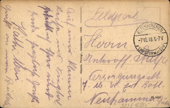 Postcard Altenkirchen im Westerwald, Wasterwaldheim hospital