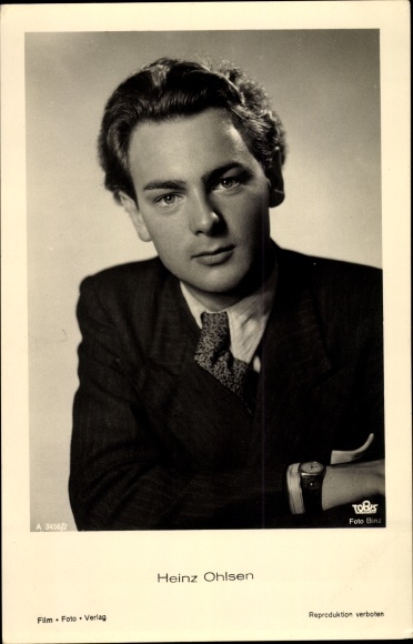 Postcard actor Heinz Ohlsen, portrait, suit
