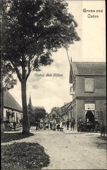 Ak East in de wijk Oste van Cuxhaven, achter de binnenplaatsen