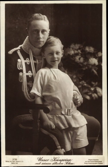 Ak Kronprinz Wilhelm von Preußen mit Prinz Wilhelm, Liersch 3736