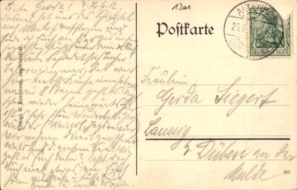 Postcard Altenhof Schorfheide am Werbellinsee, partial view
