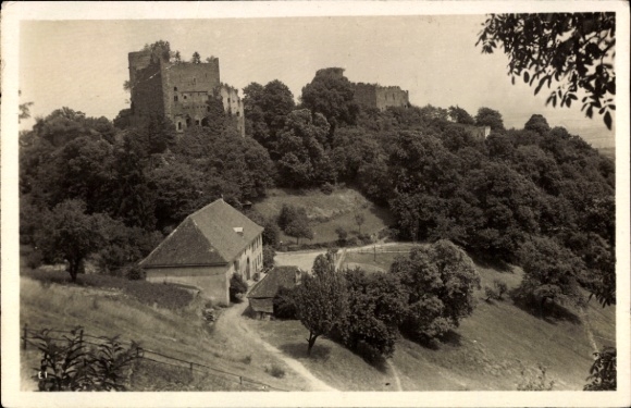 Postcard Obernai Alsace Bas Rhin, Odilienberg Mont Sainte Odile, Otroll Castle