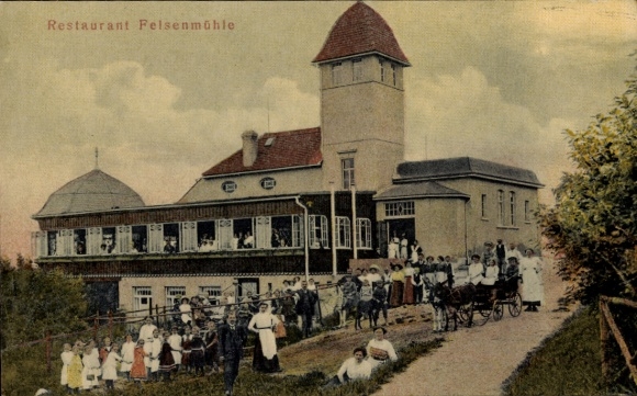 Postcard Ebersbach in Saxony, Restaurant Felsenmühle