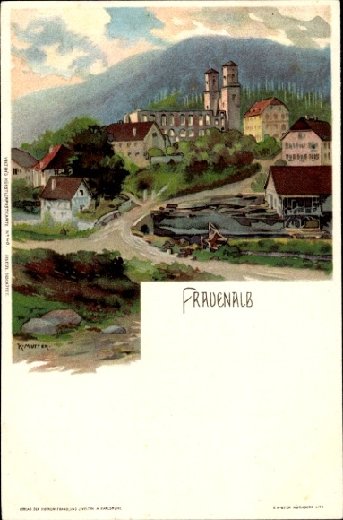 Artysta lito Mutter, K., Marxzell w Schwarzwaldzie, Frauenalb