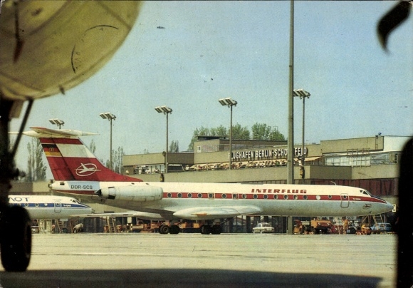 PC Schönefeld near Berlin, airport, Interflug aircraft DDR-SCS, Aeroflot
