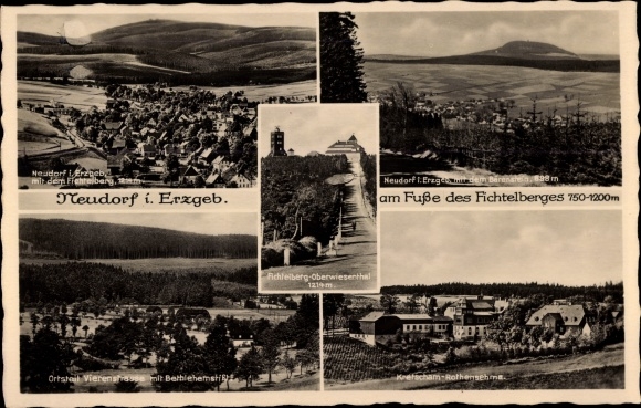 Ak Neudorf Sehmatal Cranzahl in het Ertsgebergte, Fichtelberg, Kretscham Rothensehma, Vierenstrasse
