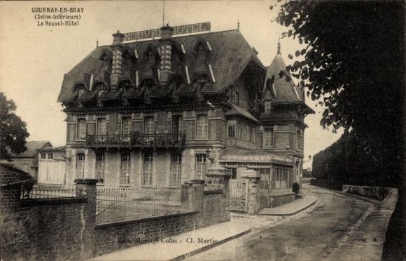 Postcard Gournay en Bray Seine Maritime, Le Nouvel Hotel