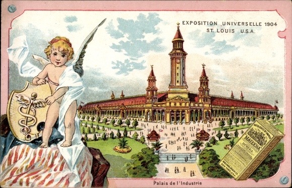 Chromo-Litho Saint Louis Missouri USA, Exposition Universelle 1904, Palais de Industrie