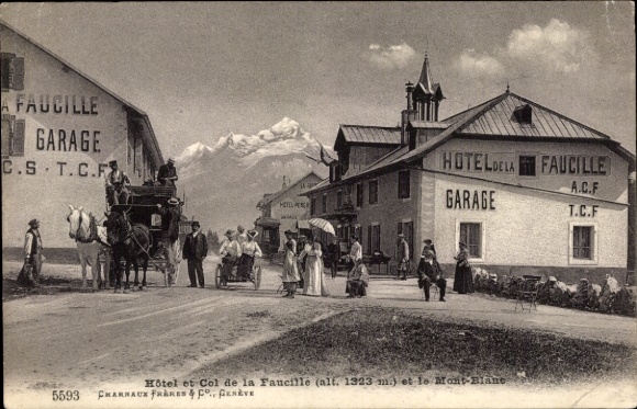 PC Gex Ain, Hotel et Col de la Faucille et le Mont Blanc, carriage