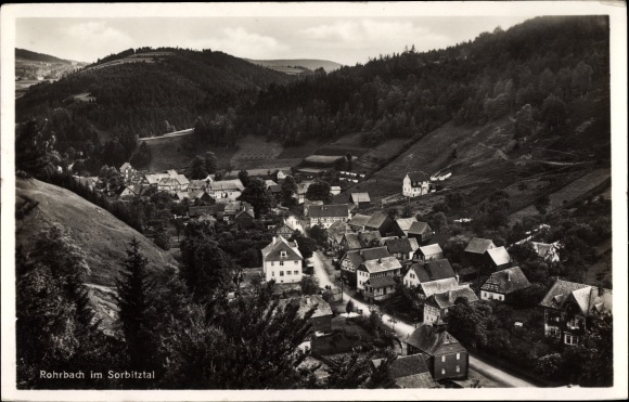 Postcard Rohrbach im Sorbitztal in Thuringia, total view of the village