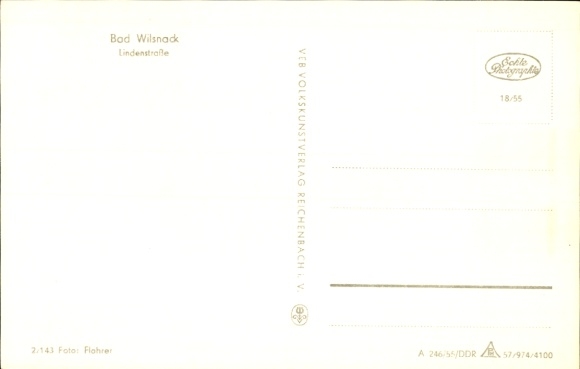 Postcard Bad Wilsnack in der Prignitz, view of Lindenstraße