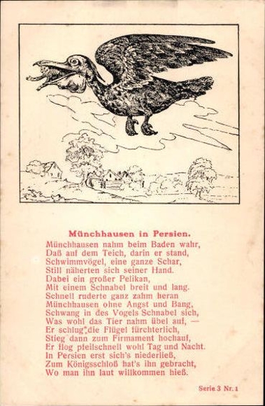 4 Ak Münchhausen Serie 3, 1-4