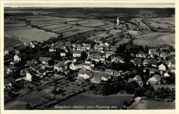 Postcard Eubigheim Ahorn in Baden, aerial photograph