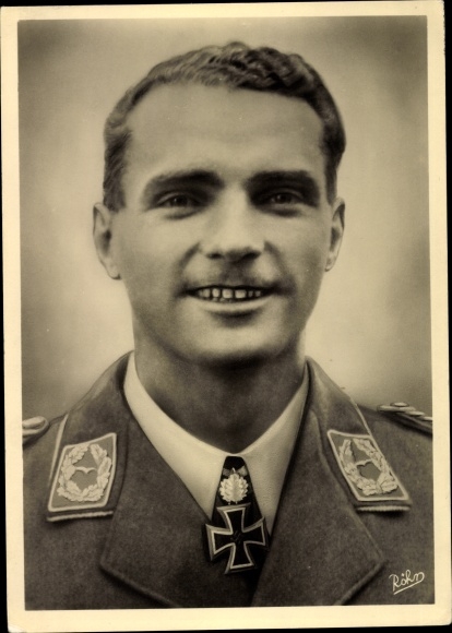 Ak Major Walter Storp, Ritterkreuzträger, Luftwaffe, II. WK