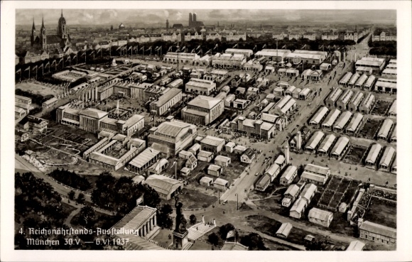 Ak München, 4. Reichsnährstandsausstellung 1937, Panorama, Ausstellungsgelände
