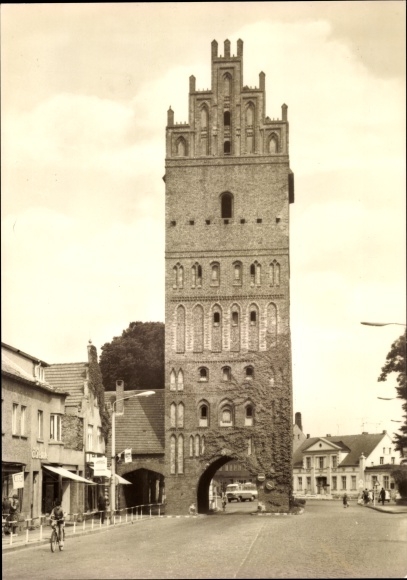 Briefkaart Anklam in Mecklenburg-Vorpommern, Steintor