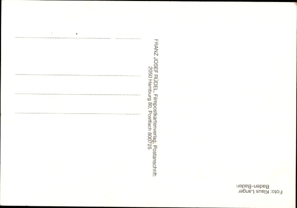 Postcard journalist and presenter Sigi Harreis, portrait, SWF, autograph