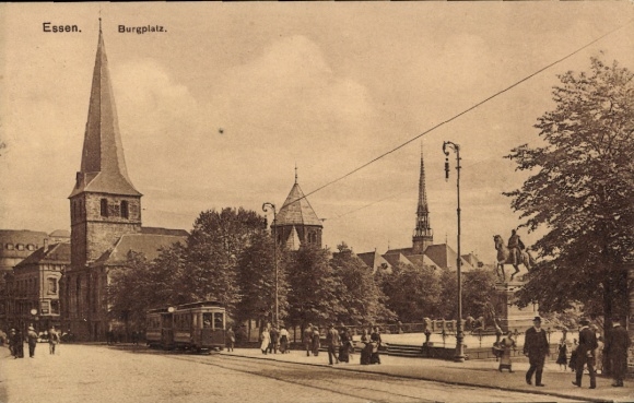 Ak Essen im Ruhrgebiet, Burgplatz