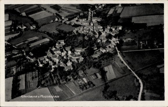 Postcard Altenbauna Baunatal in Hesse, aerial photograph