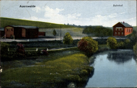 Ak Auerswalde Lichtenau Sachsen, Bahnhof