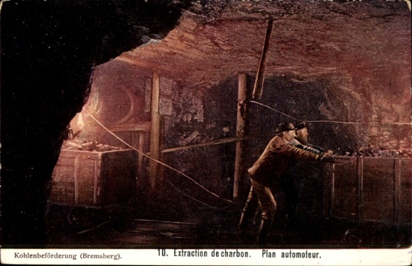 Ak Bergbau, Kohlenbeförderung, Bremsberg