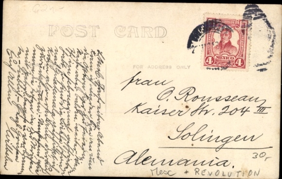 Photo Postcard Mexico, Mexican Revolution, Civil War 1913