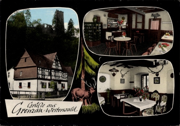 KP Grenzau Höhr Grenzhausen w okręgu Westerwald, Gasthaus Zur Burg Grenzau, A. Henn, Burgstr. 13