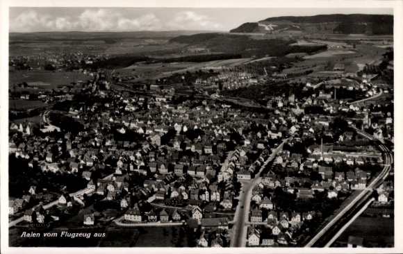 Postcard Aalen in the Ostalbkreis Württemberg, aerial photograph