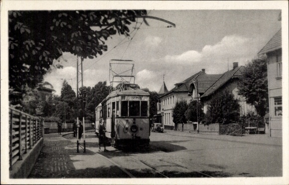 Postcard Tabarz in the Thuringian Forest, forest railway stop, tram